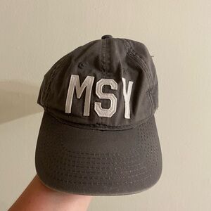 Grey unisex MSY baseball cap